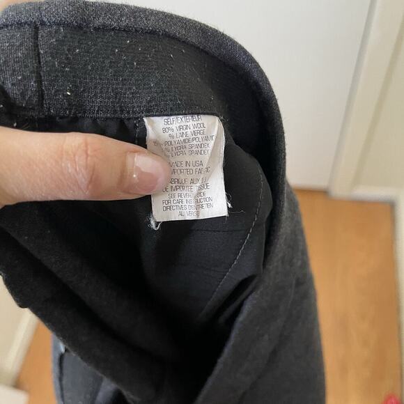 THEORY dark gray virgin wool knit pull on ankle pants size 4 - Picture 6 of 6